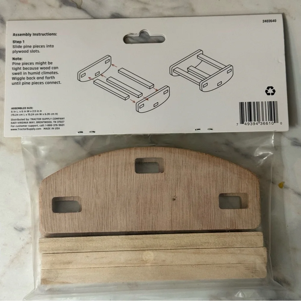 Two Pack Of Baby Chick/Quail X-Shape Perch/Hideout And Seesaw